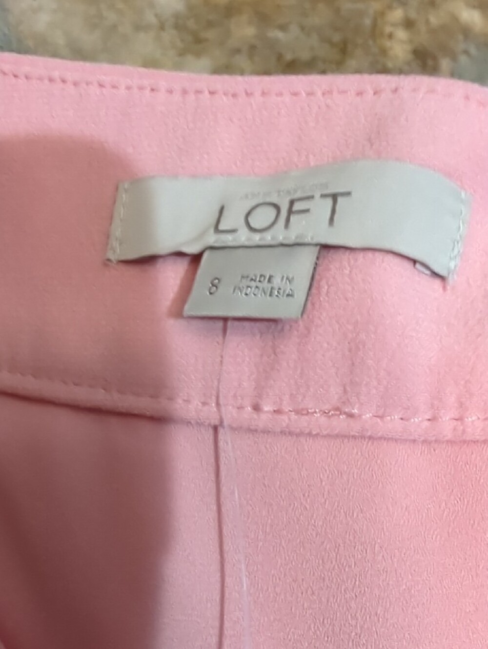 LOFT Blush Pink Midi Skirt with Side Tie - Picture 8 of 9